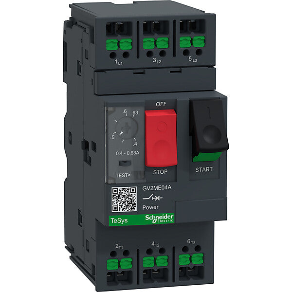 Schneider Electric Motorschutzschalter 0,4-0,63A Snapin GV2ME04A